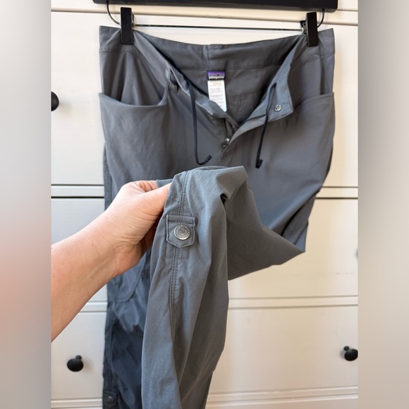 Patagonia Women’s Size 8/S Gray Hiking Cargo Pants Roll Tab Outdoor Trail - Picture 15 of 17